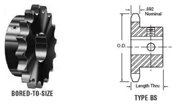 1 1/4''Pitch All Steel Stock Sprockets