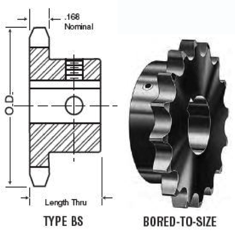 3/8''Pitch All Steel Stock Sprockets