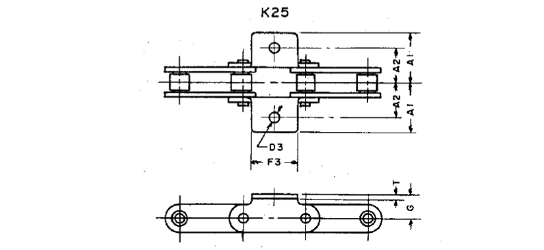 ATTACHMENTS FOR C-2060H ROLLER CHAIN