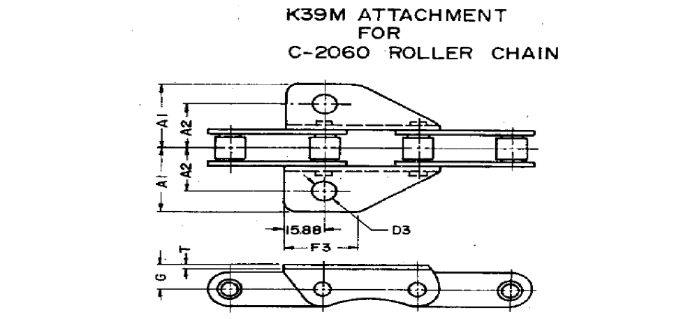 ATTACHMENTS FOR C-2060H ROLLER CHAIN