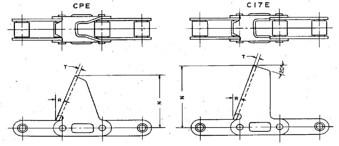 ATTACHMENTS FOR CA550 ROLLER CHAIN