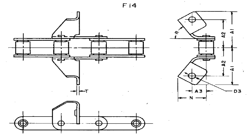 ATTACHMENTS FOR CA550 ROLLER CHAIN