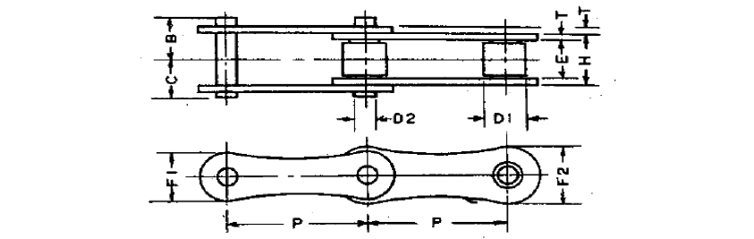 DOUBLE-PITCH ROLLER CHAIN