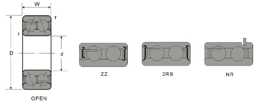 DOUBLE-ROW-ANGULAR-CONTACT-BALL-BEARINGS-5300-W5300