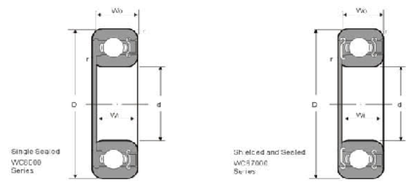 FELT-SEAL-TYPE-BALL-BEARINGS-WC8000-WC87000