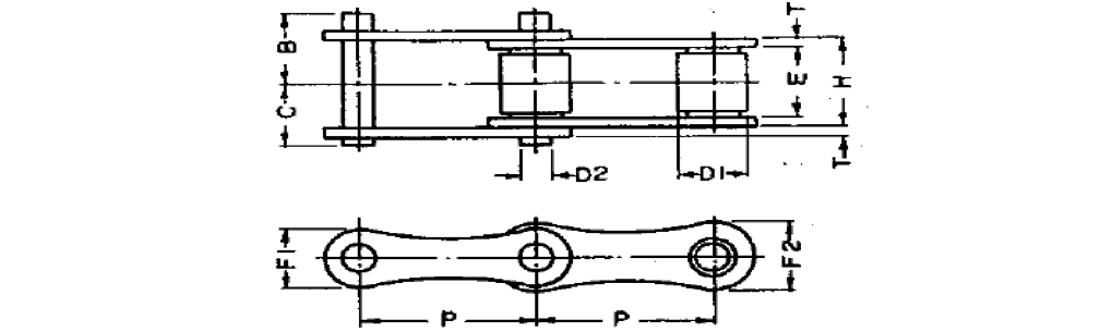 ROLLER CHAIN FOR AGRICULTURAL IMPLEMENTS